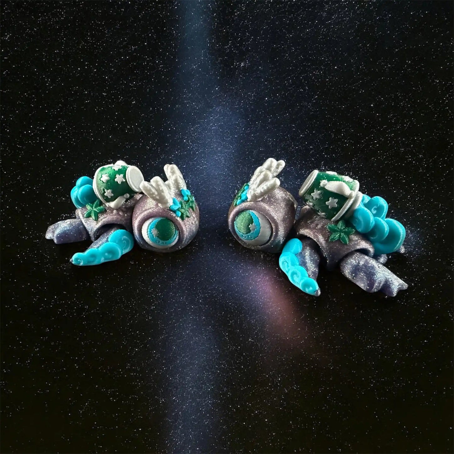 Zodiac Turtles - Astrology Themed Desk Creature - 3D Printed Articulating Figure