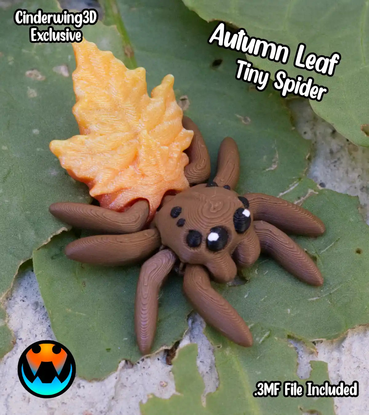 Articulated Themed Spiders - Arachnid Desk Creature - 3D Printed Articulating Figure