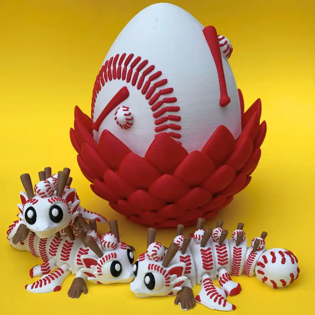 Themed Mini Dragons - Themed Dragons with Matching Eggs - 3D Printed Articulating Figure