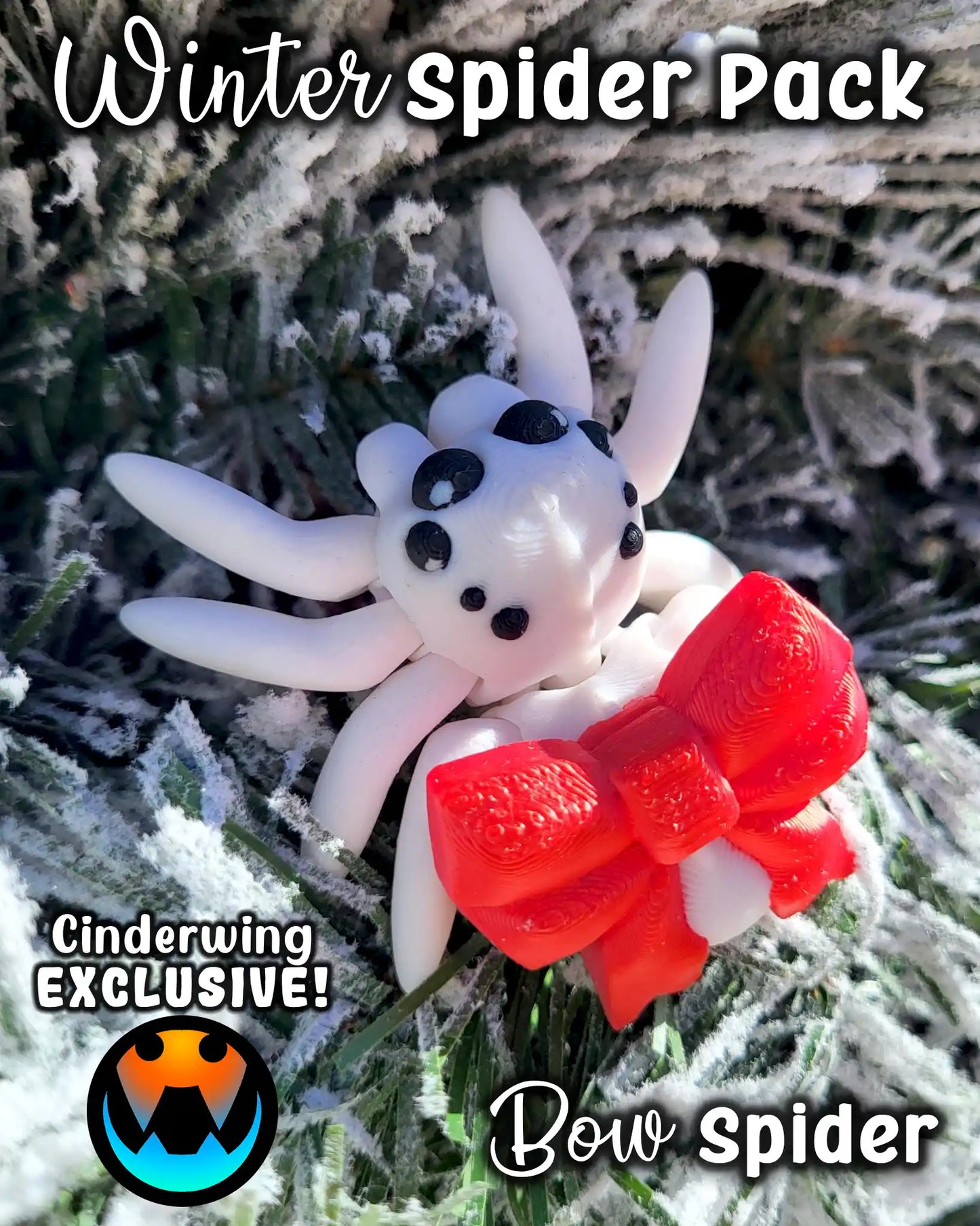 Articulated Themed Spiders - Arachnid Desk Creature - 3D Printed Articulating Figure