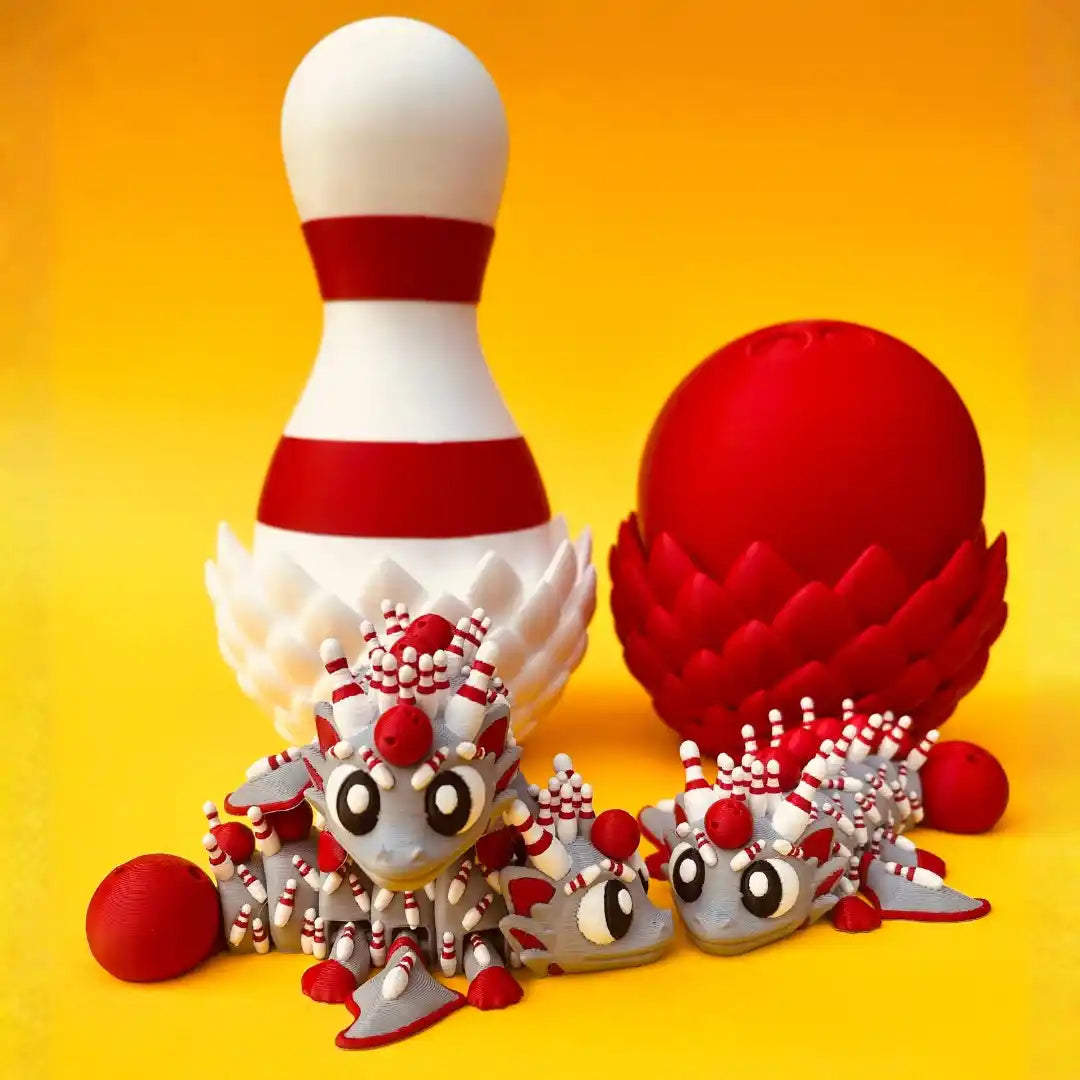 Themed Mini Dragons - Themed Dragons with Matching Eggs - 3D Printed Articulating Figure