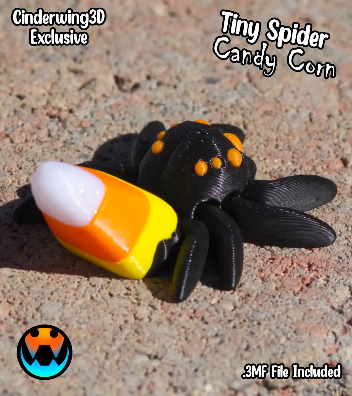Articulated Themed Spiders - Arachnid Desk Creature - 3D Printed Articulating Figure
