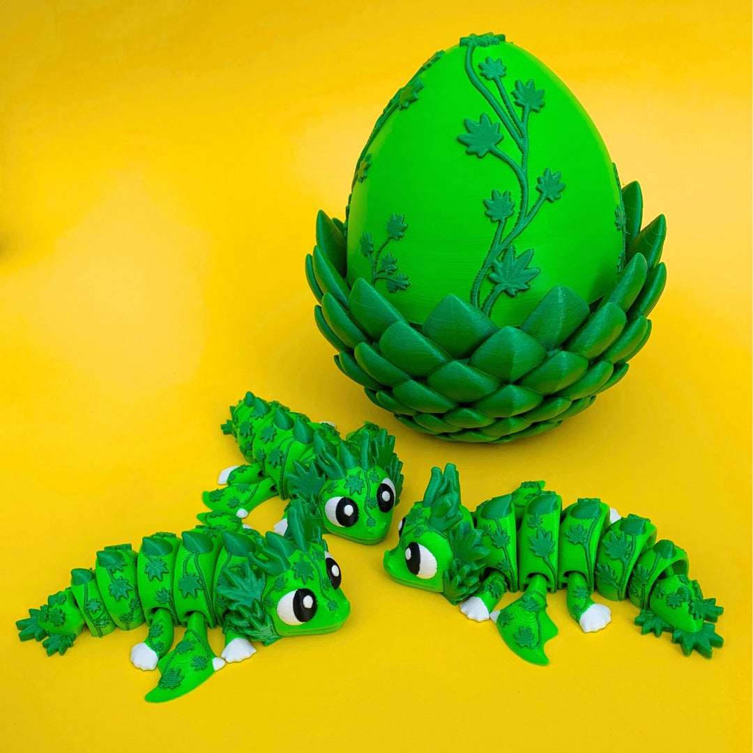 Themed Mini Dragons - Themed Dragons with Matching Eggs - 3D Printed Articulating Figure
