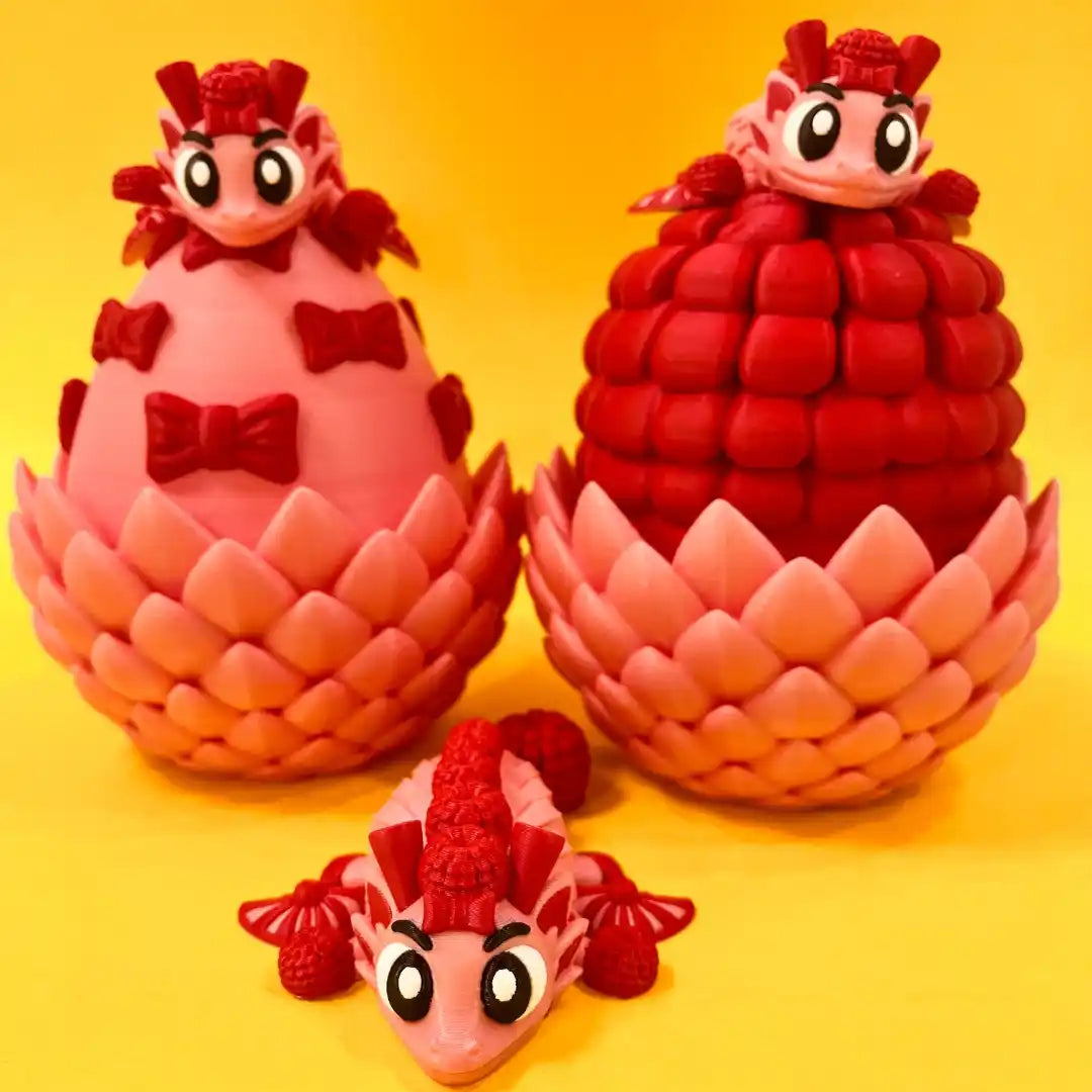 Themed Mini Dragons - Themed Dragons with Matching Eggs - 3D Printed Articulating Figure