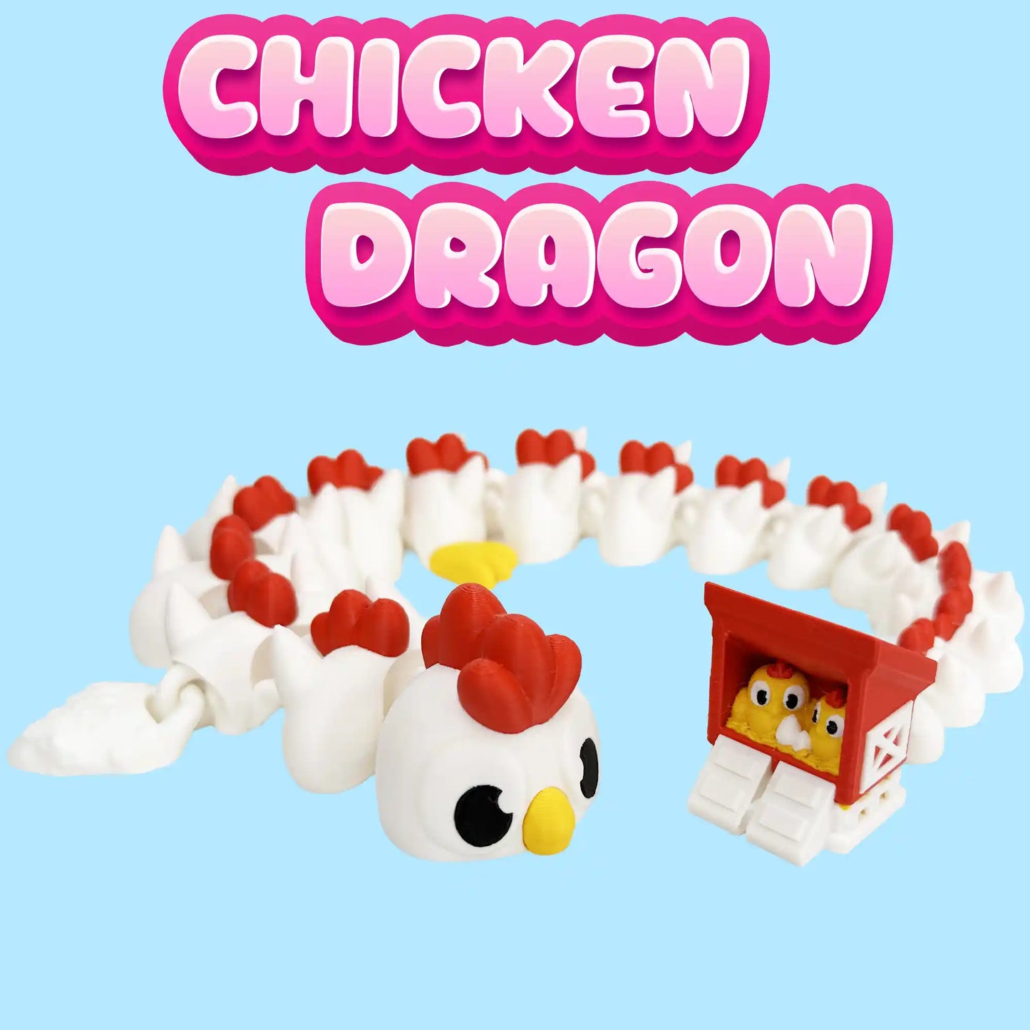 Large Animal Fusion Dragons - Ultimate Mashup Dragons - 3D Printed Articulating Figure