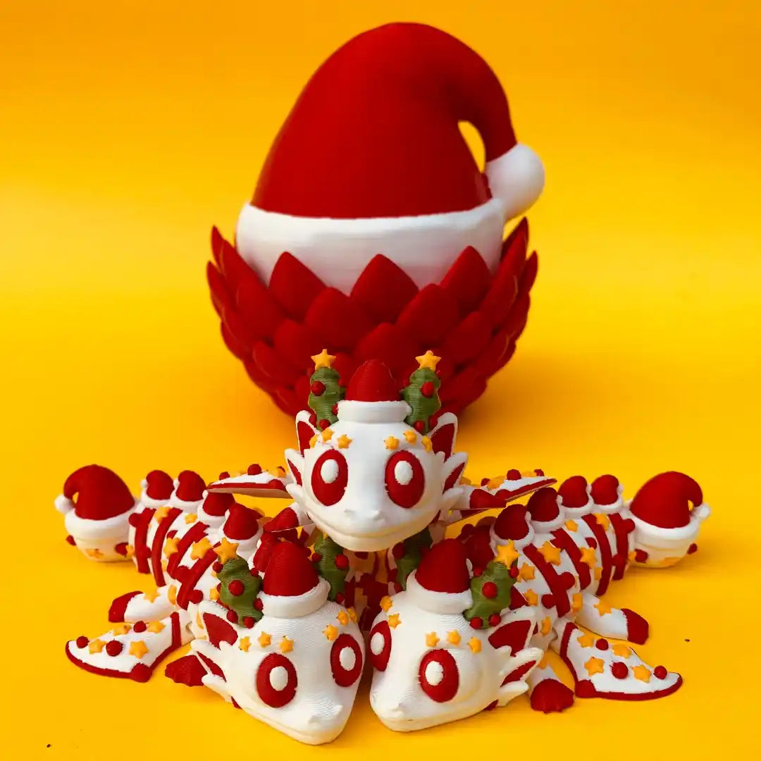 Themed Mini Dragons - Themed Dragons with Matching Eggs - 3D Printed Articulating Figure