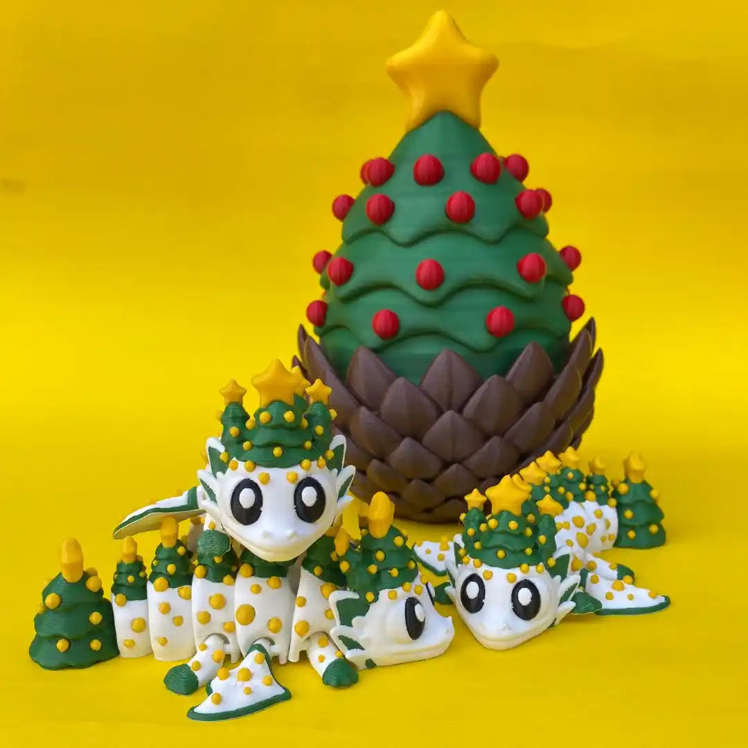 Themed Mini Dragons - Themed Dragons with Matching Eggs - 3D Printed Articulating Figure