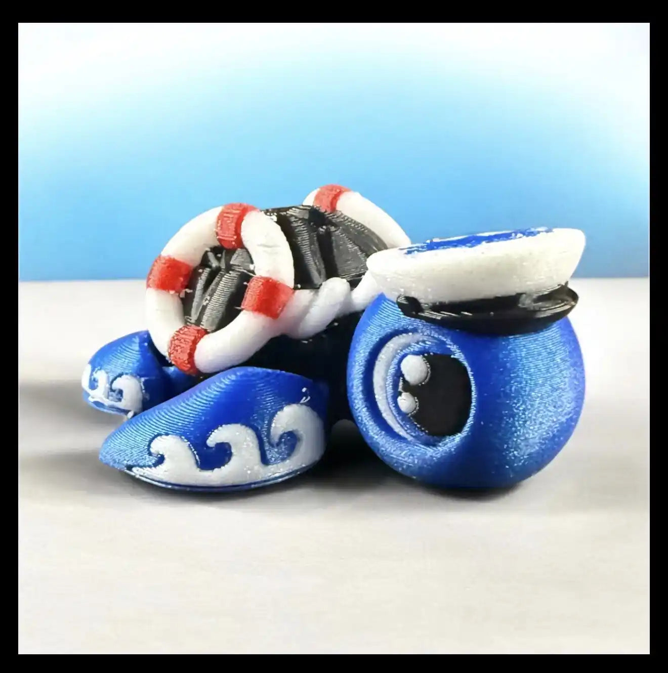 Military Turtles - Patriotic Themed Desk Creature - 3D Printed Articulating Figure