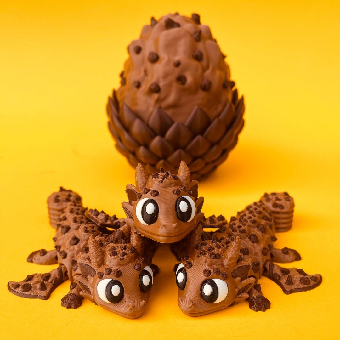 Themed Mini Dragons - Themed Dragons with Matching Eggs - 3D Printed Articulating Figure