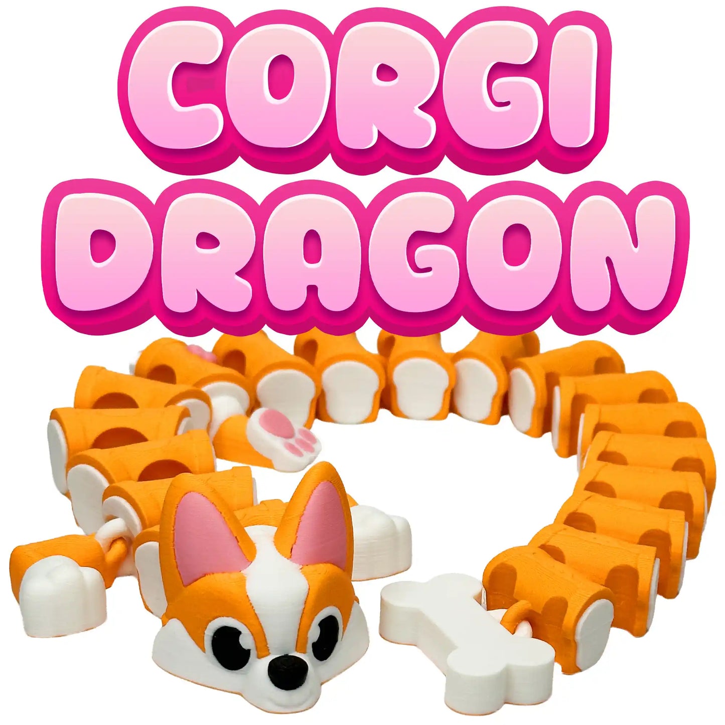 Large Animal Fusion Dragons - Ultimate Mashup Dragons - 3D Printed Articulating Figure