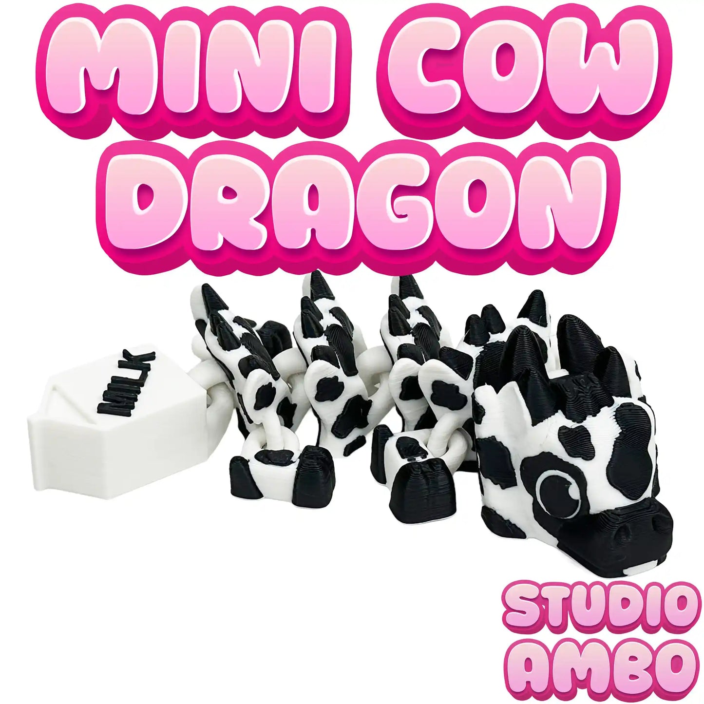 Mini Animal Fusion Dragons - Ultimate Mashup Mini Dragons - 3D Printed Articulating Figure