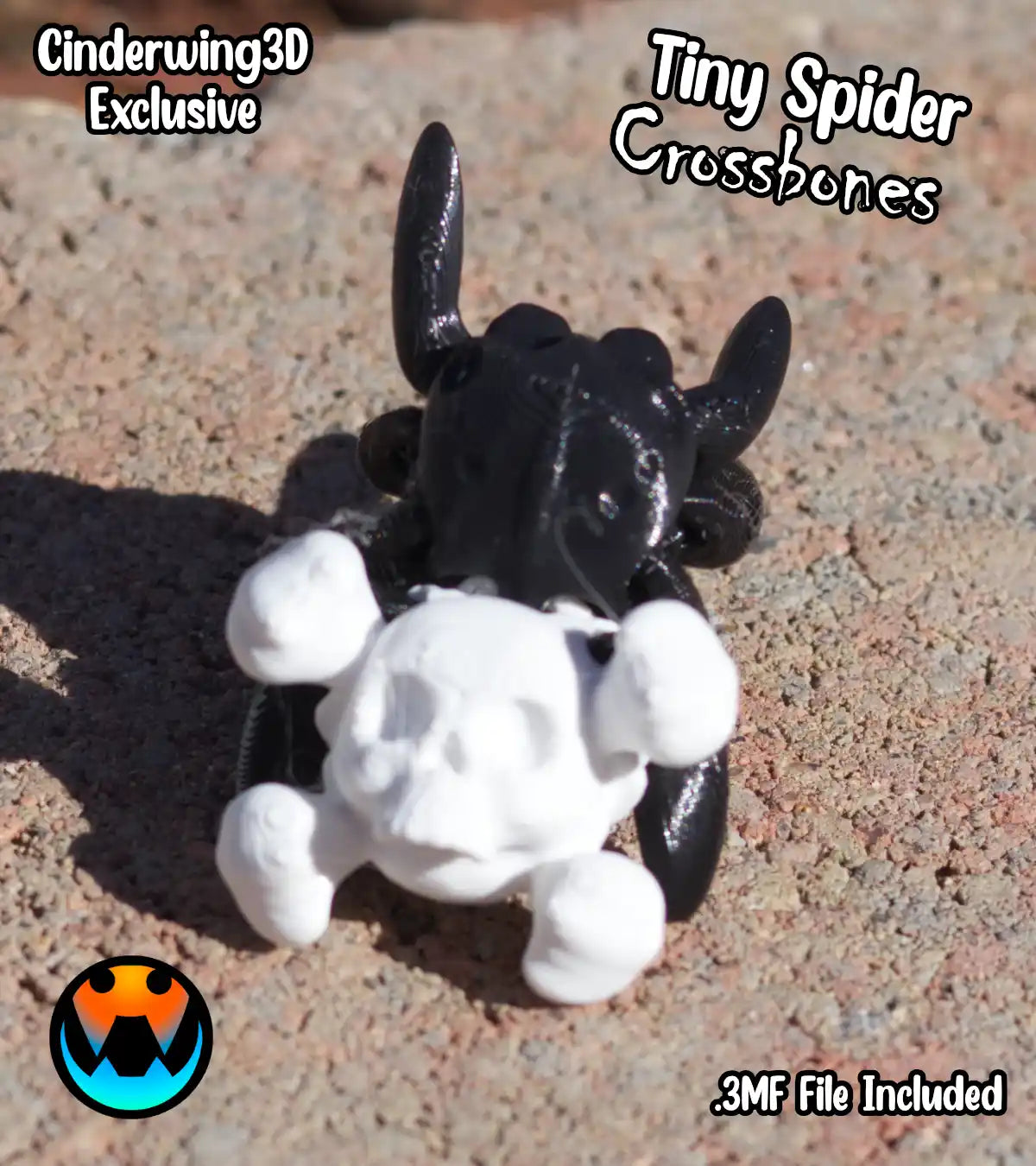 Articulated Themed Spiders - Arachnid Desk Creature - 3D Printed Articulating Figure