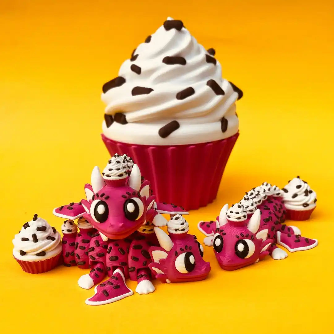 Themed Mini Dragons - Themed Dragons with Matching Eggs - 3D Printed Articulating Figure