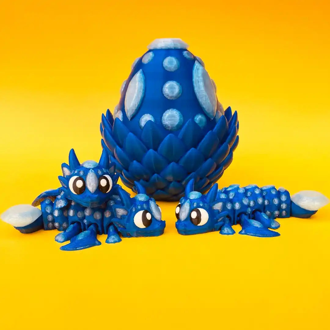 Themed Mini Dragons - Themed Dragons with Matching Eggs - 3D Printed Articulating Figure