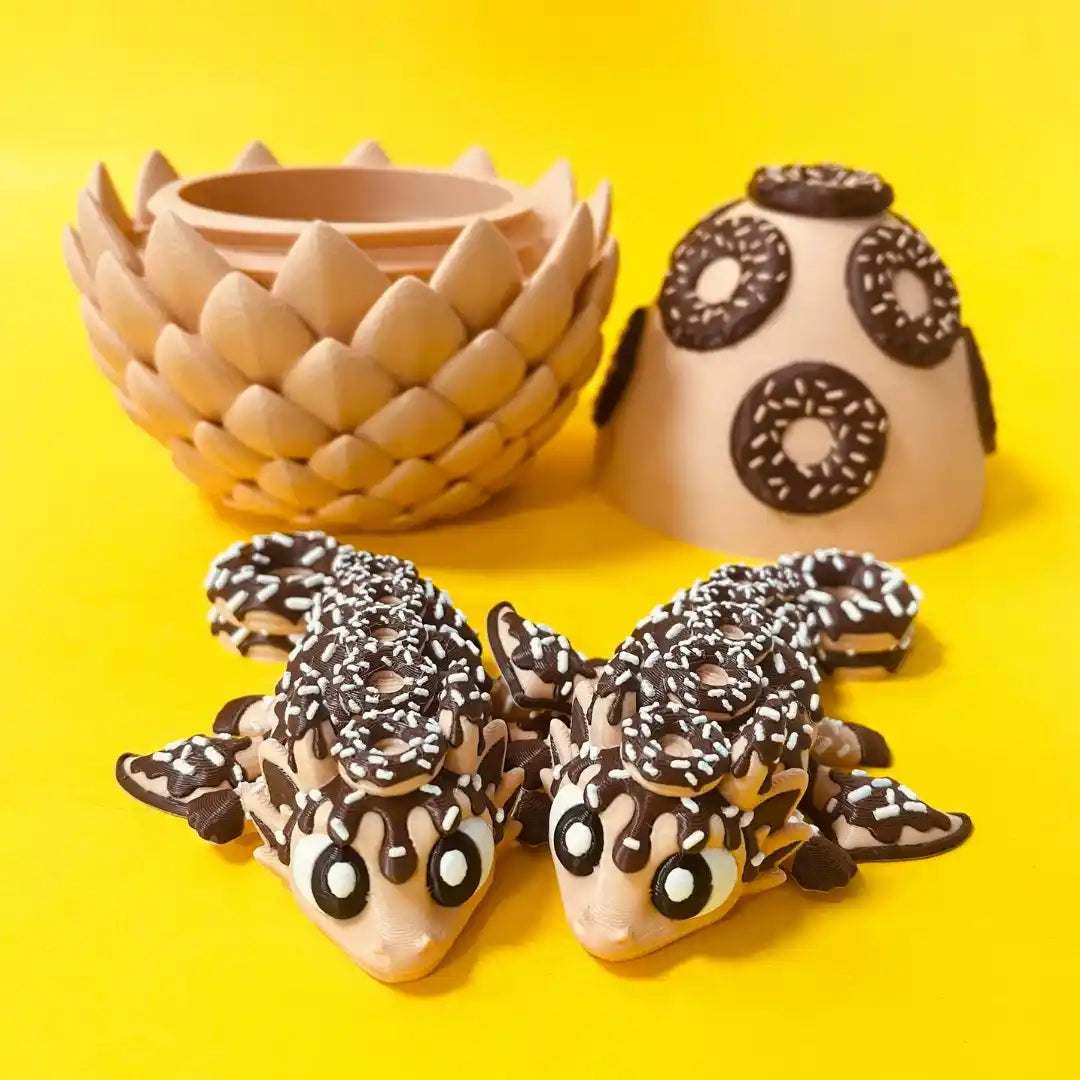 Themed Mini Dragons - Themed Dragons with Matching Eggs - 3D Printed Articulating Figure