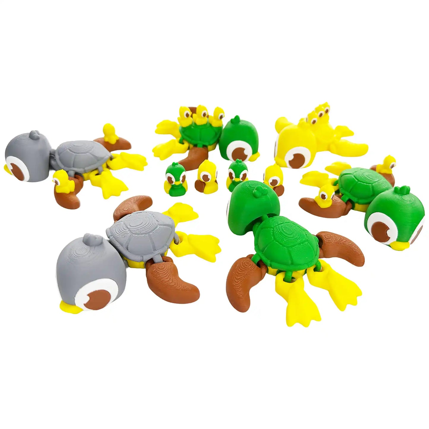 Animal Fusion Turtles - Ultimate Mashup Turtles - 3D Printed Articulating Figure