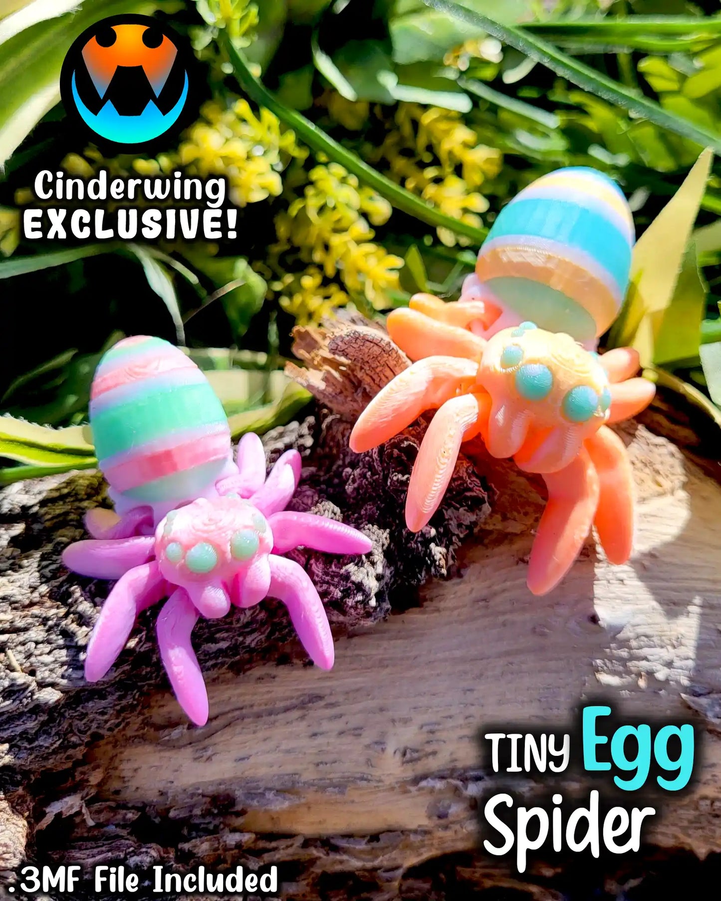 Articulated Themed Spiders - Arachnid Desk Creature - 3D Printed Articulating Figure