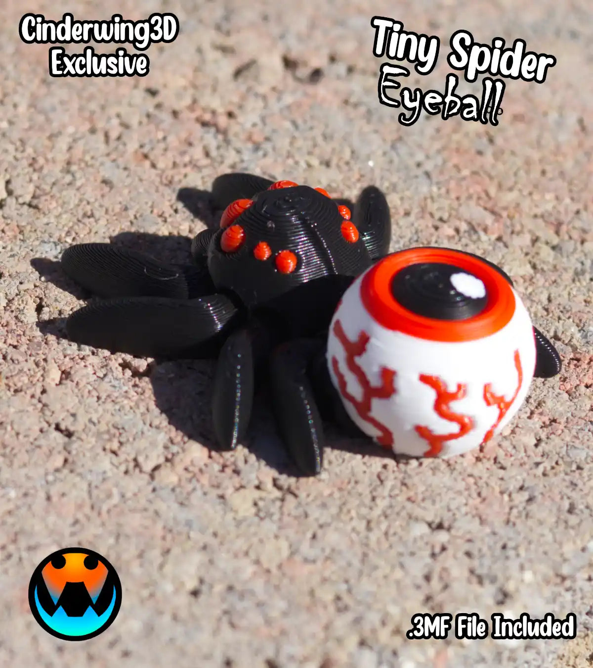 Articulated Themed Spiders - Arachnid Desk Creature - 3D Printed Articulating Figure