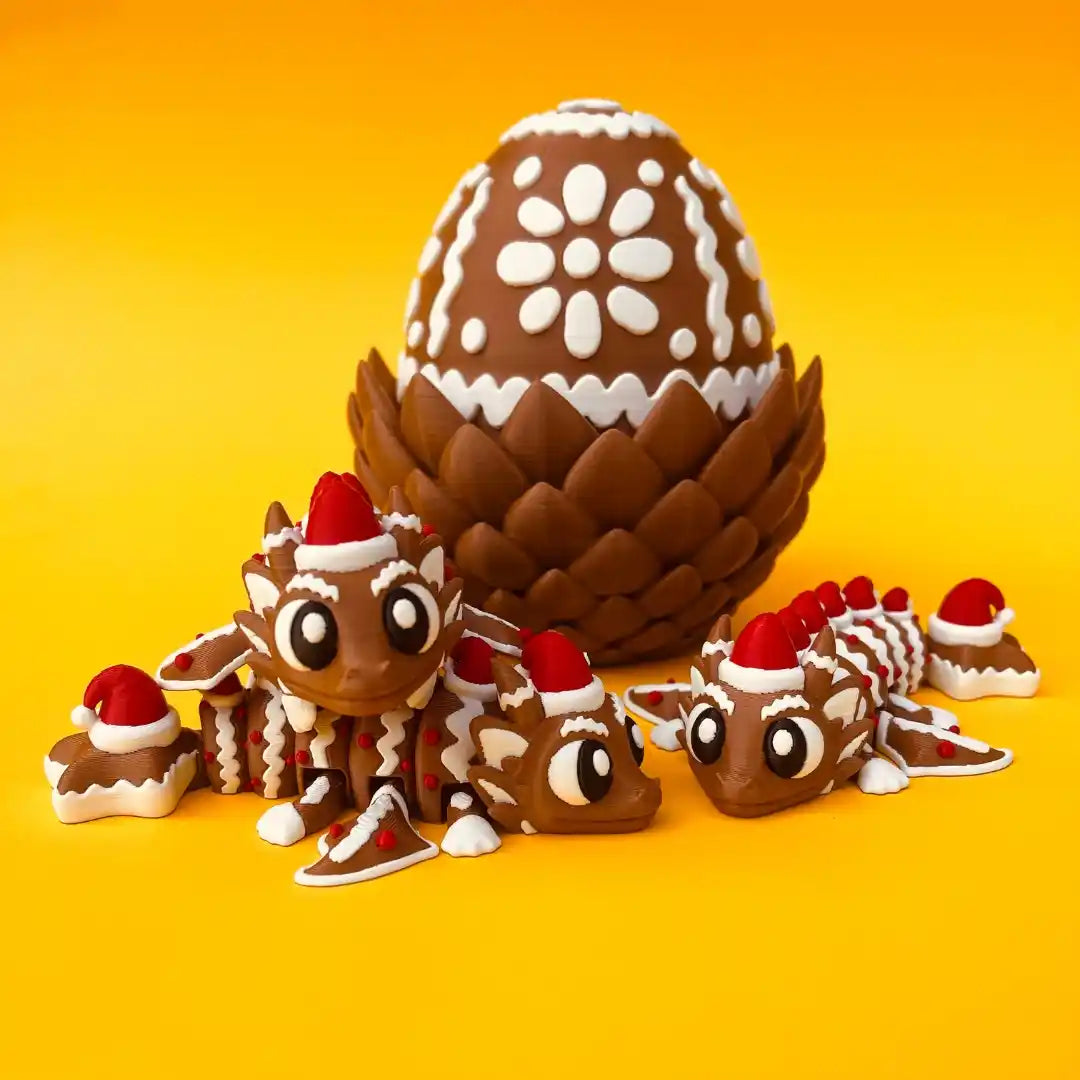 Themed Mini Dragons - Themed Dragons with Matching Eggs - 3D Printed Articulating Figure