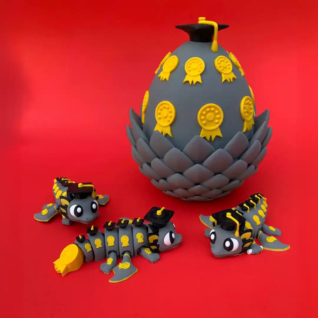 Themed Mini Dragons - Themed Dragons with Matching Eggs - 3D Printed Articulating Figure