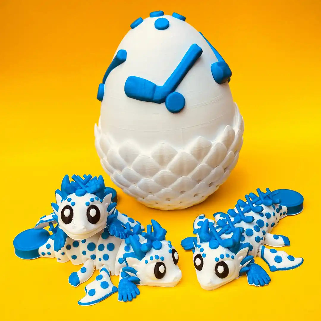 Themed Mini Dragons - Themed Dragons with Matching Eggs - 3D Printed Articulating Figure