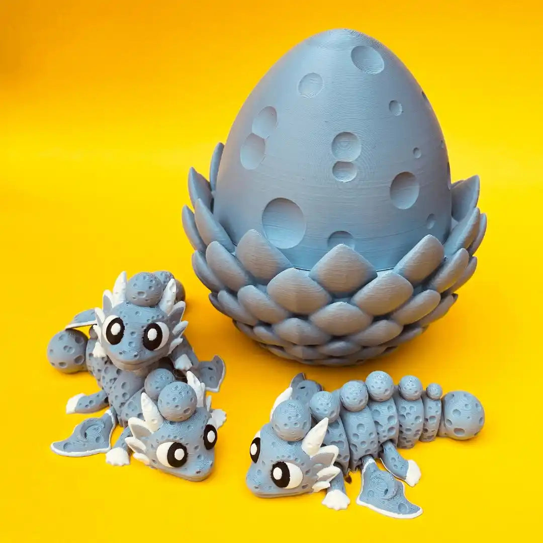 Themed Mini Dragons - Themed Dragons with Matching Eggs - 3D Printed Articulating Figure