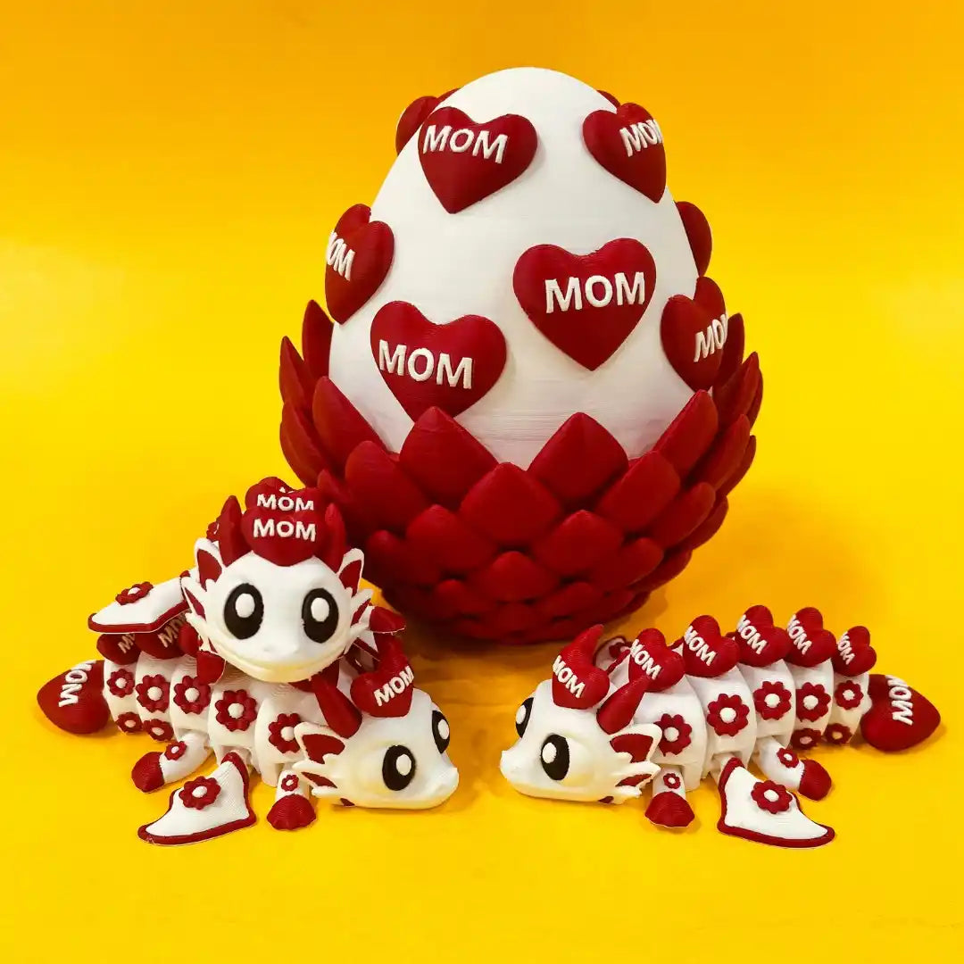 Themed Mini Dragons - Themed Dragons with Matching Eggs - 3D Printed Articulating Figure