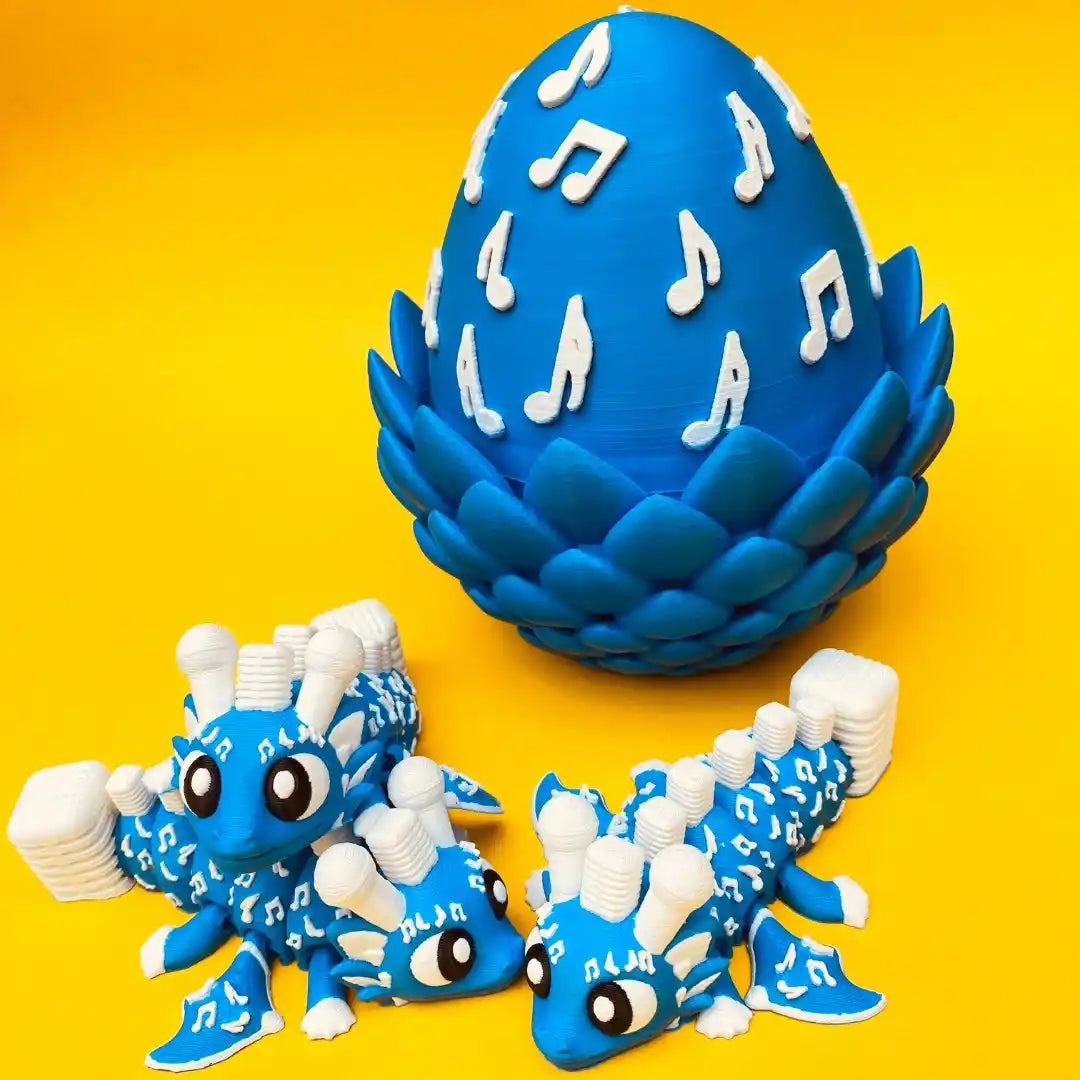 Themed Mini Dragons - Themed Dragons with Matching Eggs - 3D Printed Articulating Figure