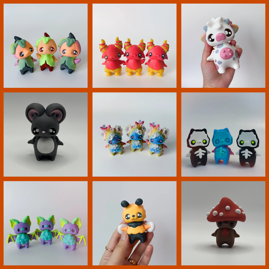 Pixie Creatures - Mystical Desk Buddies - 3D Printed Articulating Figure