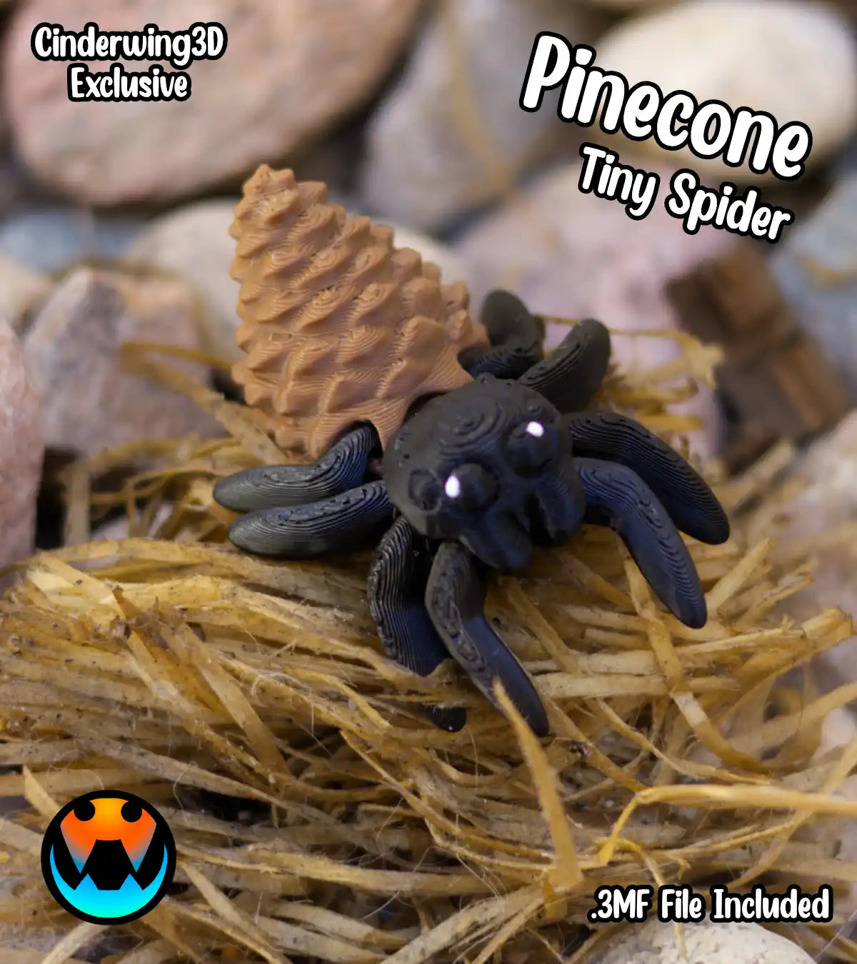 Articulated Themed Spiders - Arachnid Desk Creature - 3D Printed Articulating Figure
