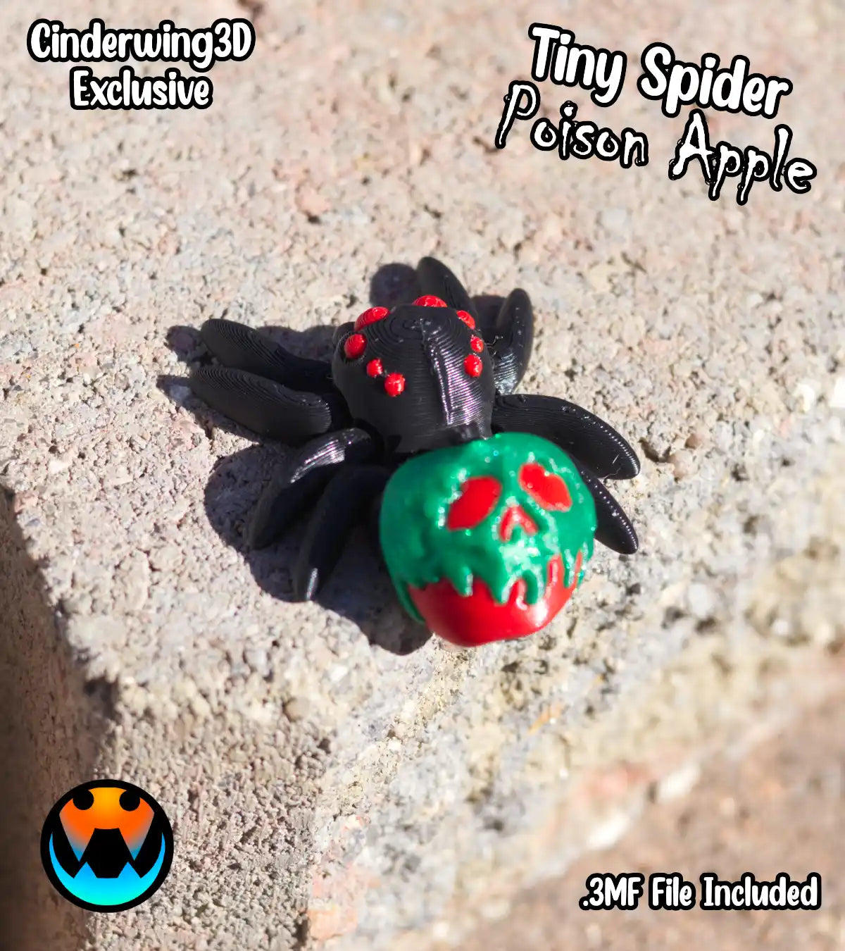 Articulated Themed Spiders - Arachnid Desk Creature - 3D Printed Articulating Figure