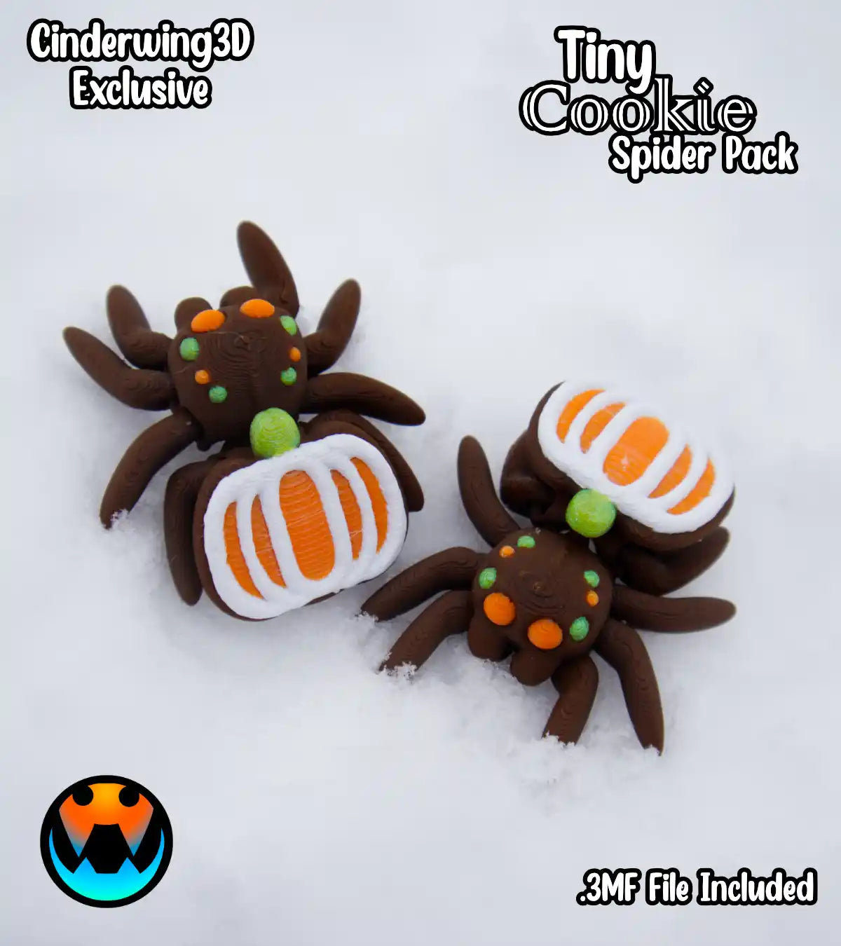 Articulated Themed Spiders - Arachnid Desk Creature - 3D Printed Articulating Figure