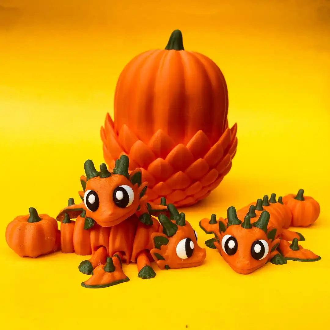 Themed Mini Dragons - Themed Dragons with Matching Eggs - 3D Printed Articulating Figure