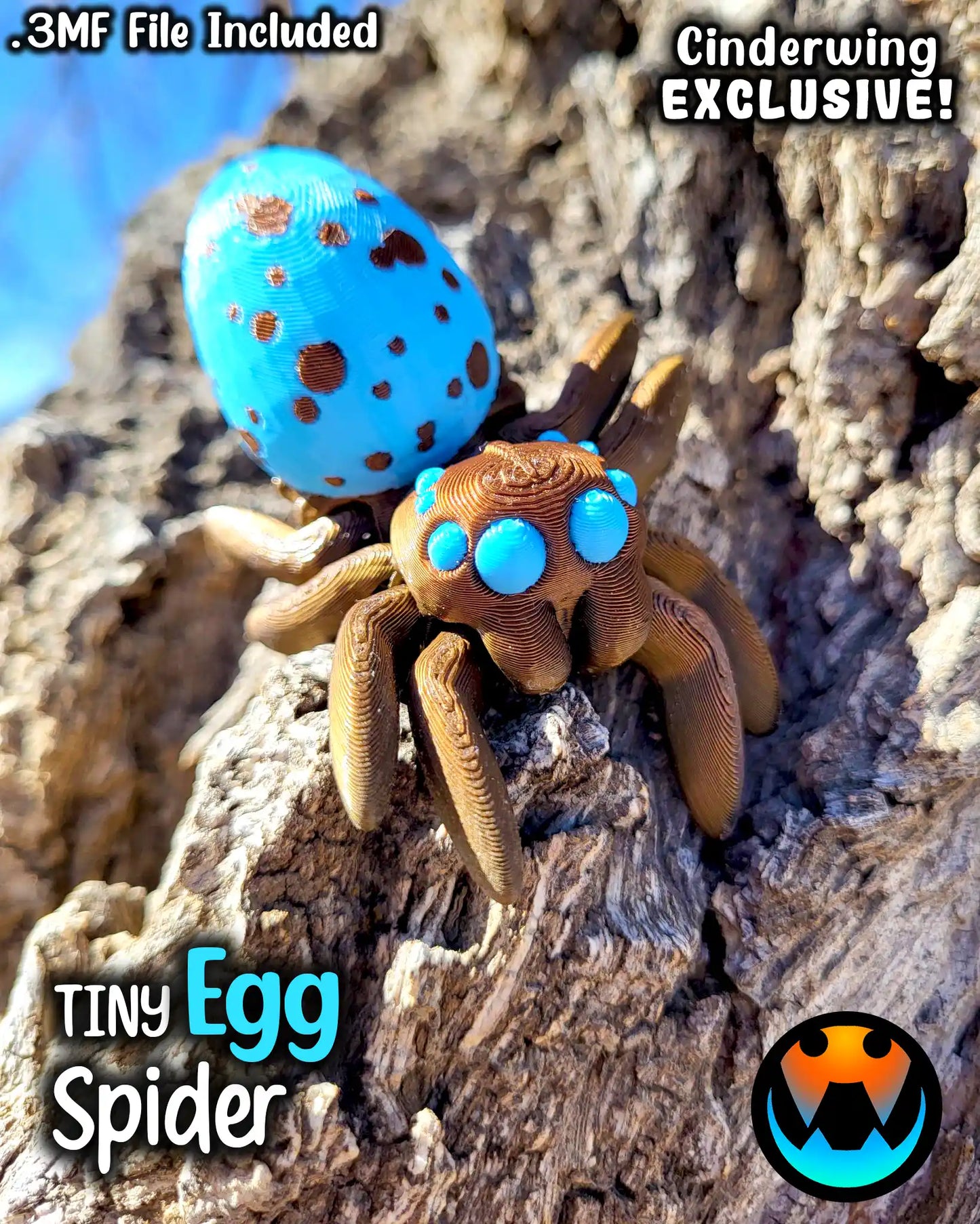 Articulated Themed Spiders - Arachnid Desk Creature - 3D Printed Articulating Figure