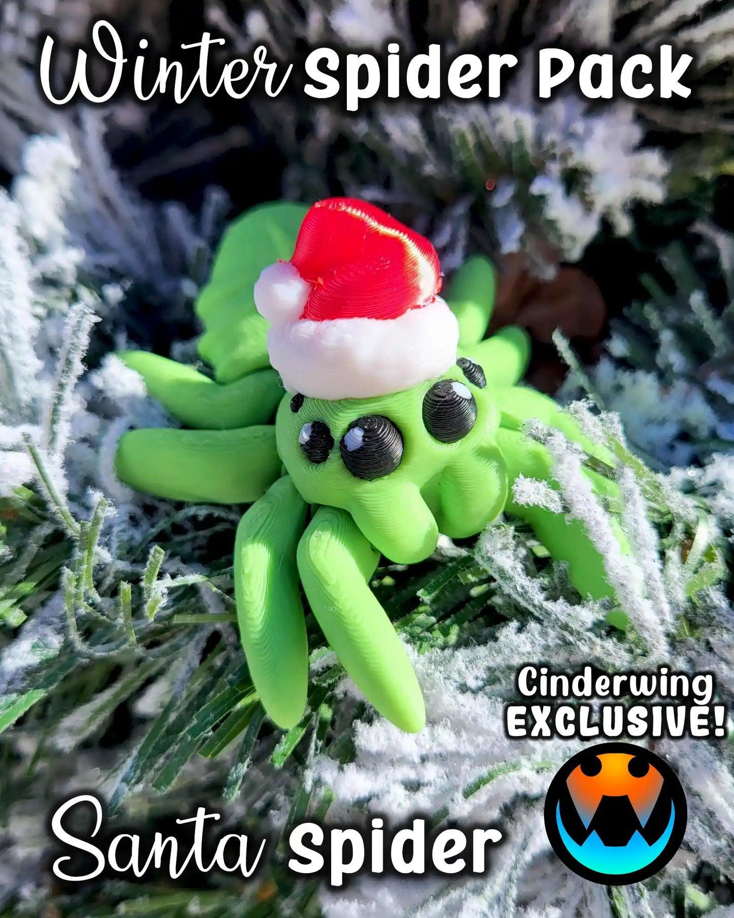 Articulated Themed Spiders - Arachnid Desk Creature - 3D Printed Articulating Figure