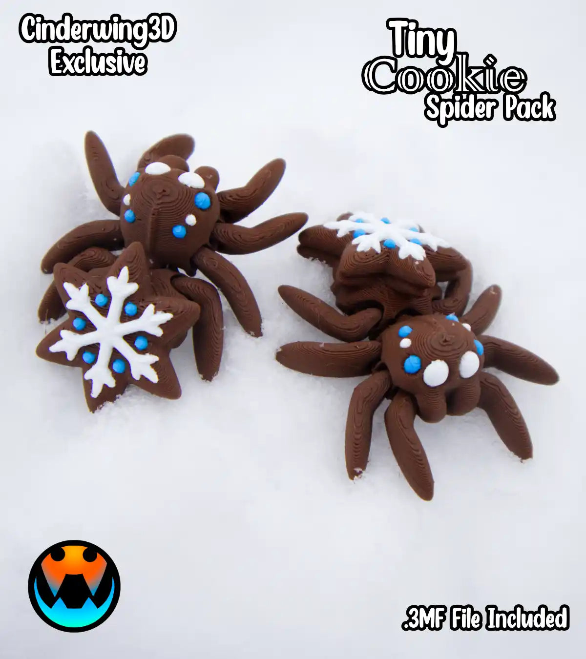 Articulated Themed Spiders - Arachnid Desk Creature - 3D Printed Articulating Figure