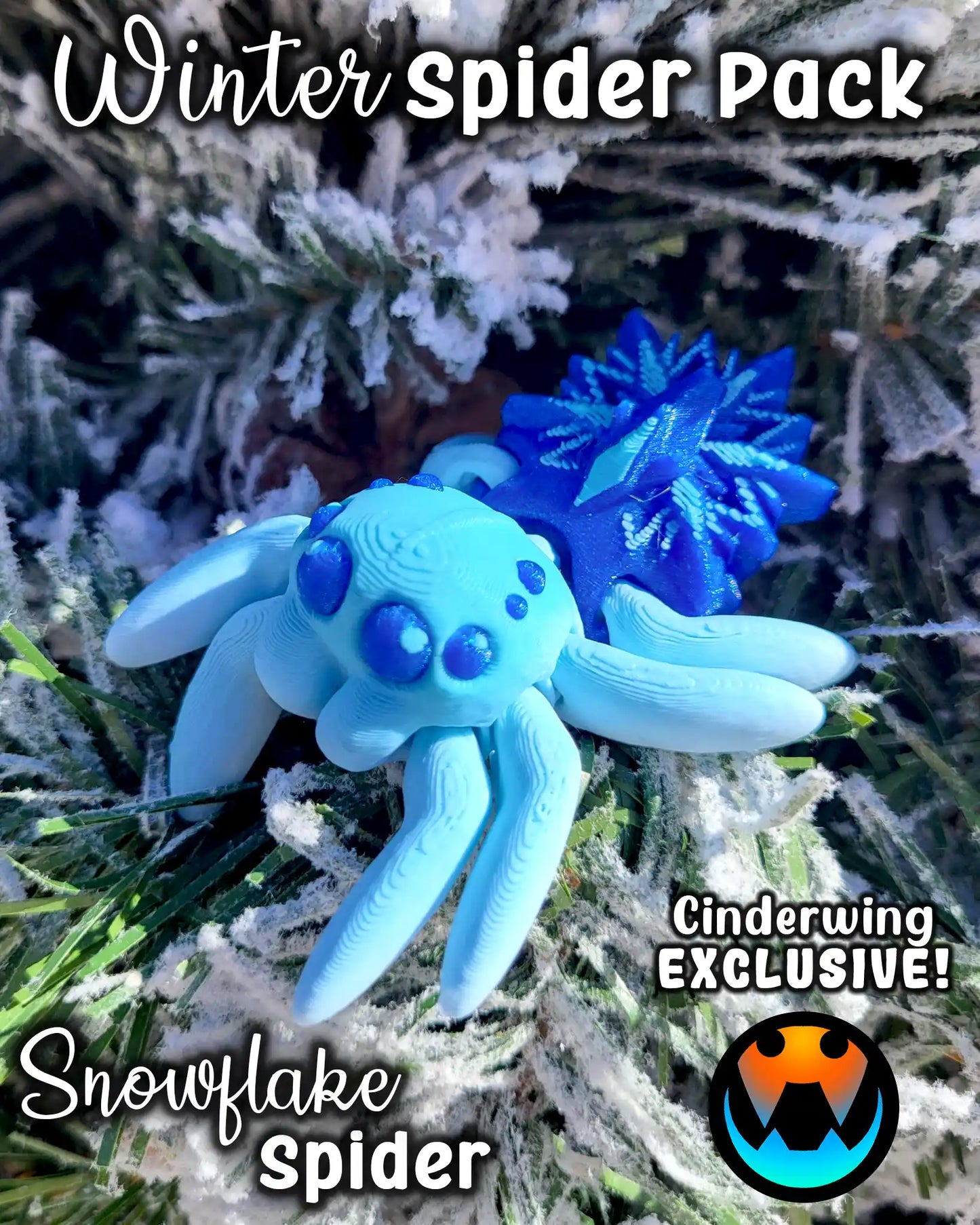 Articulated Themed Spiders - Arachnid Desk Creature - 3D Printed Articulating Figure