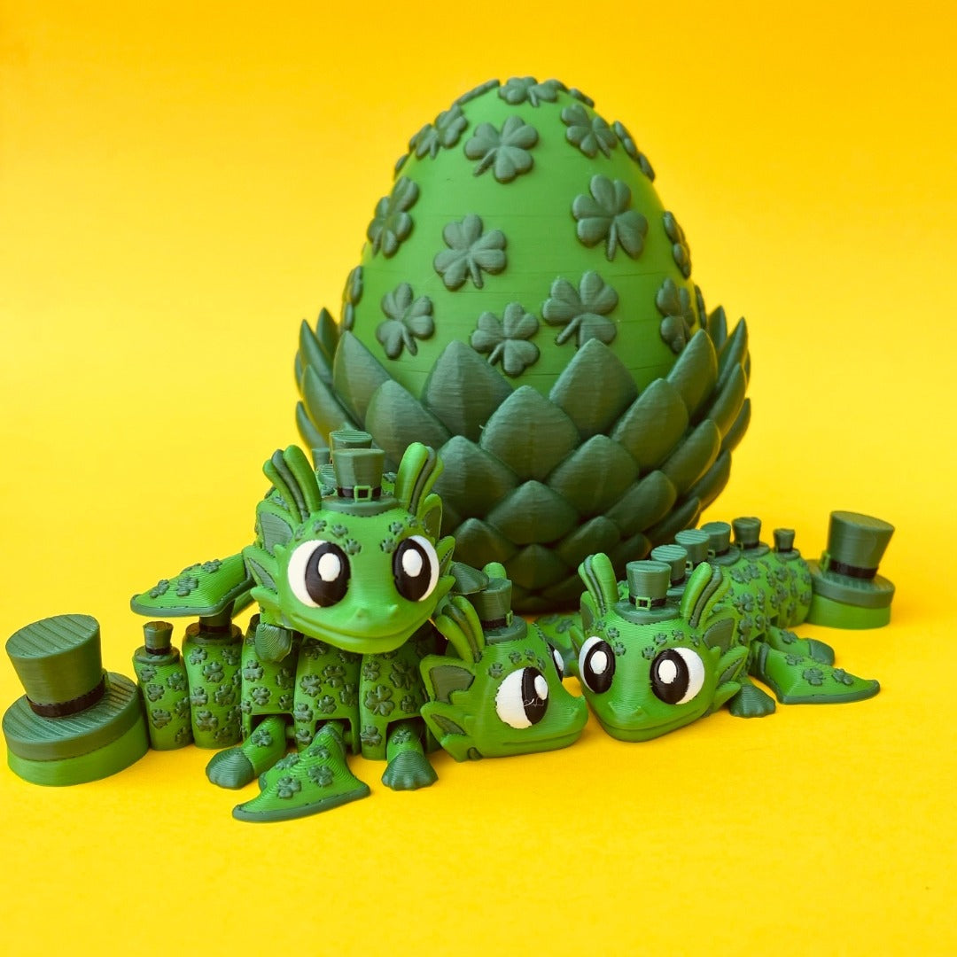 Themed Mini Dragons - Themed Dragons with Matching Eggs - 3D Printed Articulating Figure
