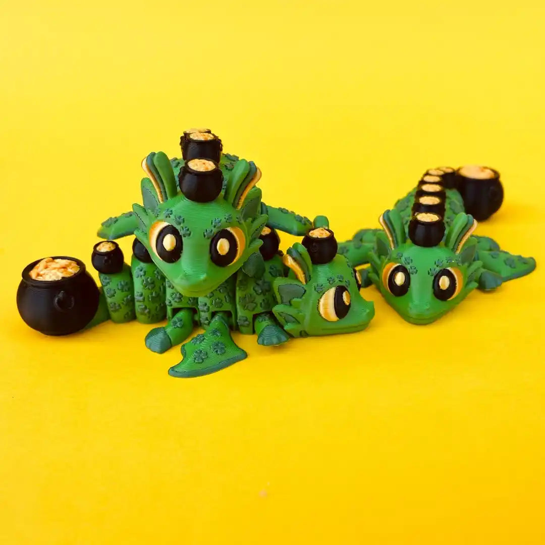 Themed Mini Dragons - Themed Dragons with Matching Eggs - 3D Printed Articulating Figure