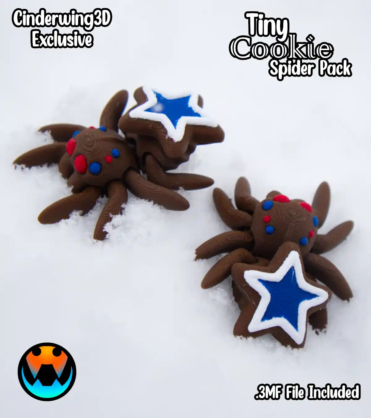 Articulated Themed Spiders - Arachnid Desk Creature - 3D Printed Articulating Figure