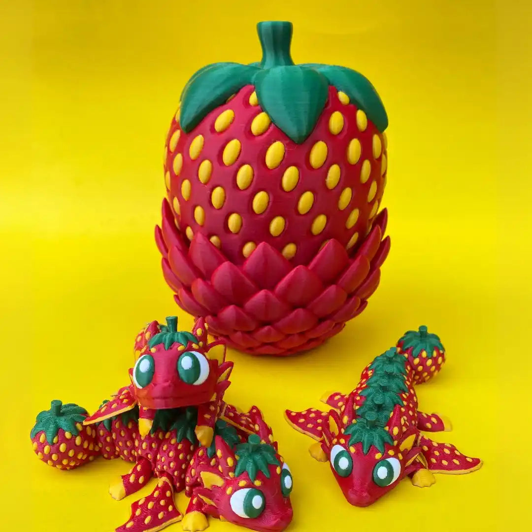 Themed Mini Dragons - Themed Dragons with Matching Eggs - 3D Printed Articulating Figure