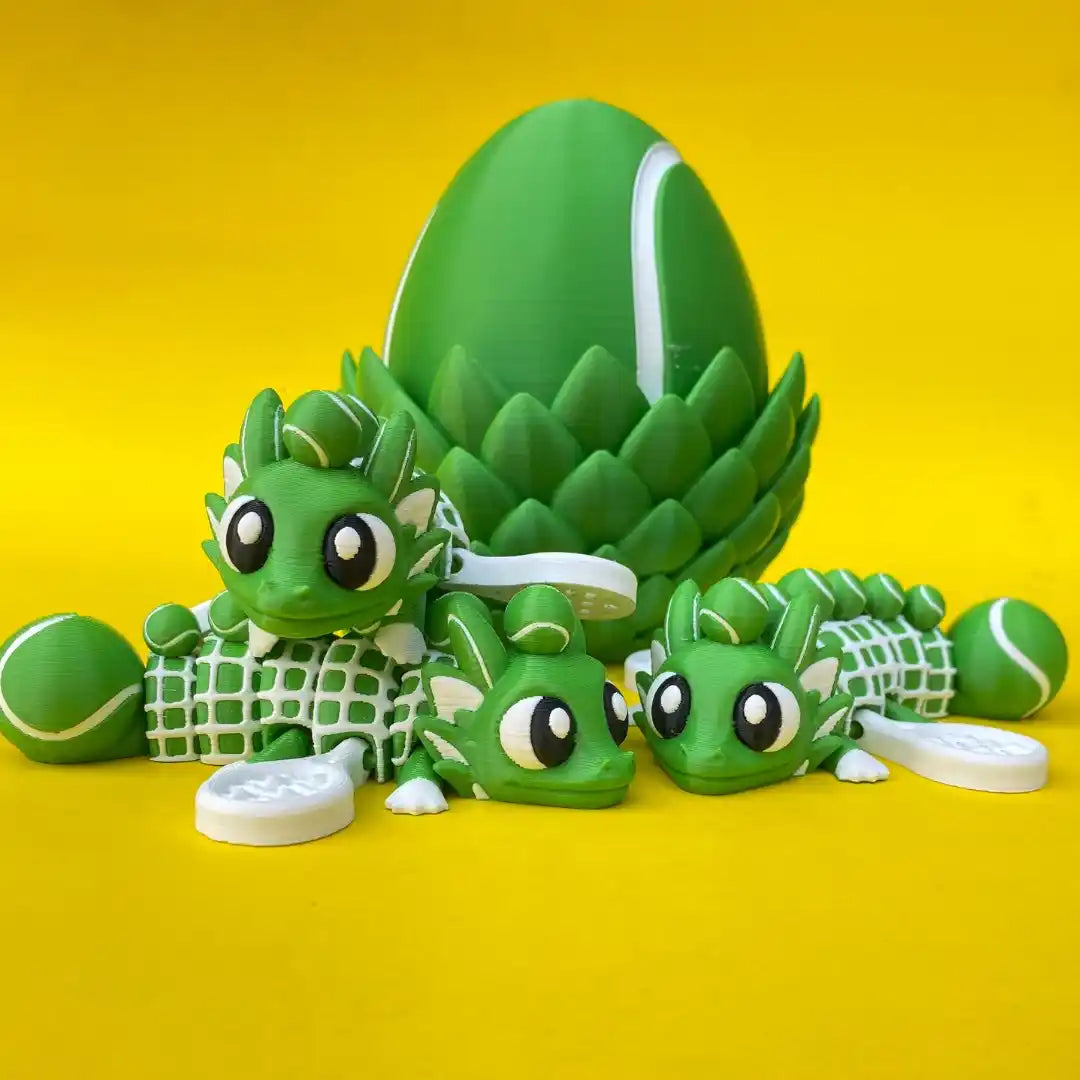 Themed Mini Dragons - Themed Dragons with Matching Eggs - 3D Printed Articulating Figure