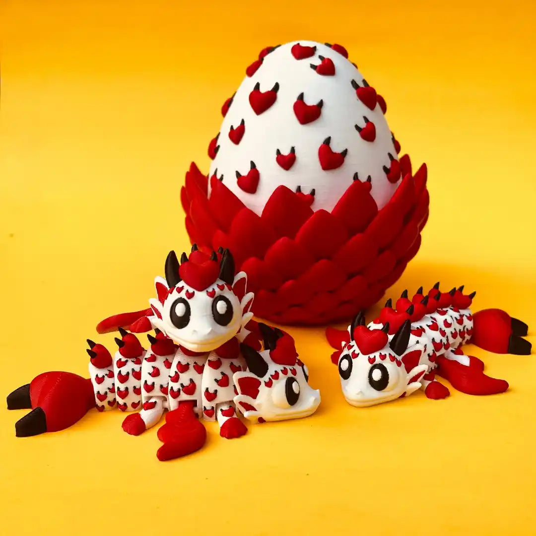 Themed Mini Dragons - Themed Dragons with Matching Eggs - 3D Printed Articulating Figure