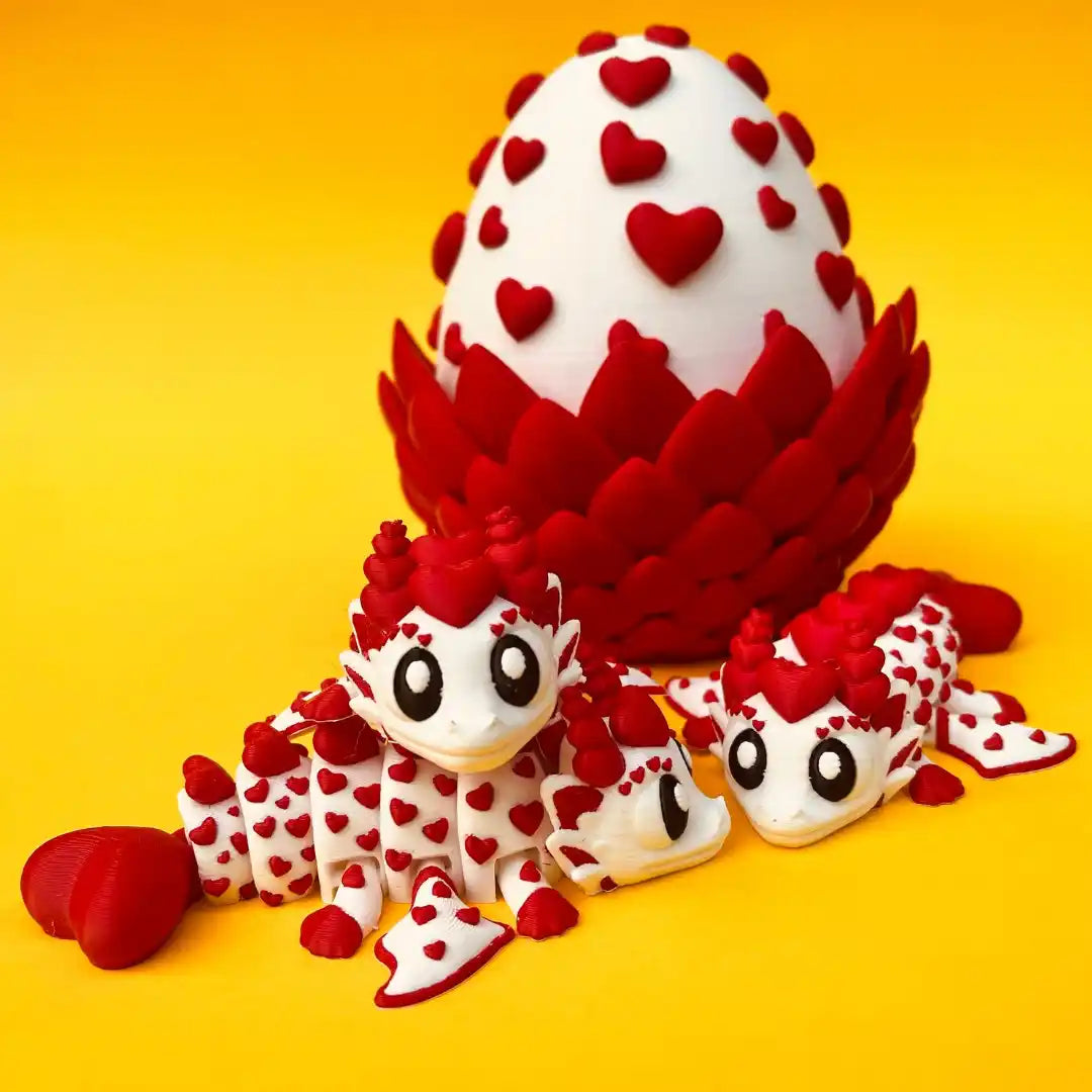 Themed Mini Dragons - Themed Dragons with Matching Eggs - 3D Printed Articulating Figure