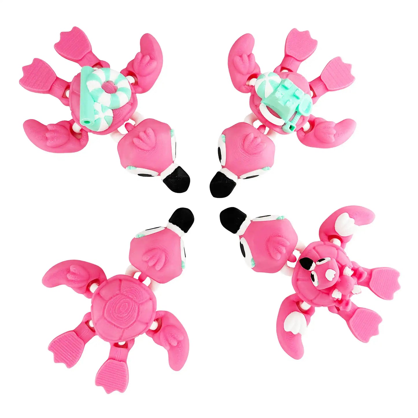 Animal Fusion Turtles - Ultimate Mashup Turtles - 3D Printed Articulating Figure